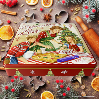 Lata baixa Baked with Love: vermelha