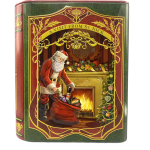 Lata Livro Pai Natal Verde e Vermelho 17.5cm