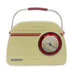 Lata Rádio Retro Bege com alça