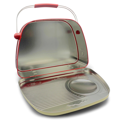 Lata Rádio Retro Bege com alça