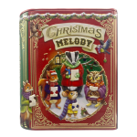 Lata Livro Vermelho Christmas Melody Animais 17.5cm