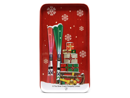 Lata Porta Vermelha Natal: pequena 15cm