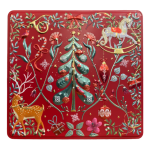 Lata rectangular Vermelha Enfeites de Natal