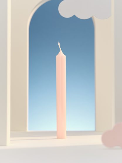 Bougies la Française: Vela castiçal 20cm Rosa Pastel - 1 unidade