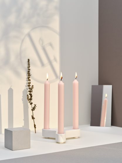 Bougies la Française: Vela castiçal 20cm Rosa Pastel - 1 unidade