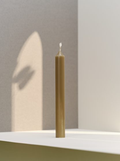 Bougies la Française: Vela castiçal 20cm Bronze Chic: Verde Seco – 1 unidade