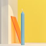 Bougies la Française: Vela castiçal 20cm Azul Pop – 1 unidade