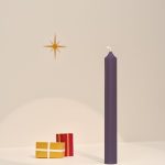 Bougies la Française: Vela castiçal 20cm Prune / Ameixa – 1 unidade
