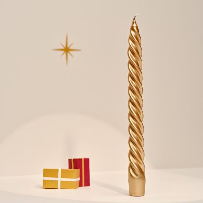 Bougies la Française: Pack 6 Velas Castiçal Torcidas Ouro