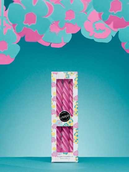 Bougies la Française: Coffret 6 velas Twist Rosa Candy
