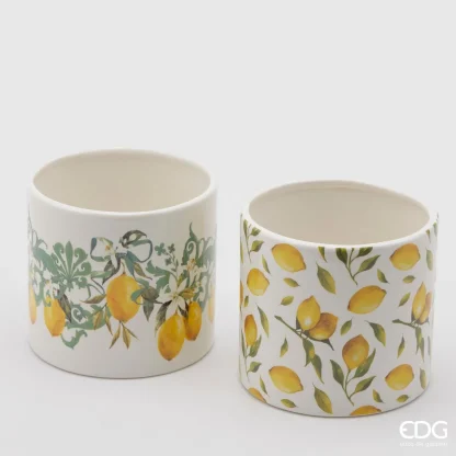 Vaso Circular Sicily 14cmX15cm: modelo Ramagens Limões