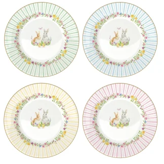 Conjunto 4 pratos Sobremesa Happy Easter: Easylife