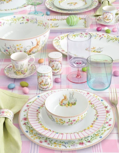 Conjunto 4 pratos Sobremesa Happy Easter: Easylife