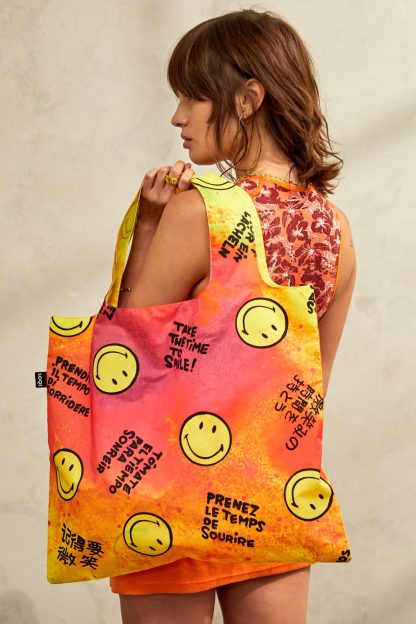 Saco reutilizável LOQI: Smiley Time to Smile