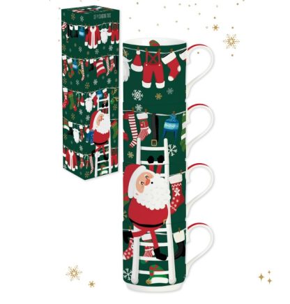 Conjunto empilhável 4 chávenas Santa's Outfit: Easylife
