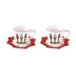 Conjunto 2 chávenas de café + pires Vintage Nutcracker: Easylife