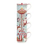 Conjunto empilhável 4 chávenas Santa's Carousel: Easylife