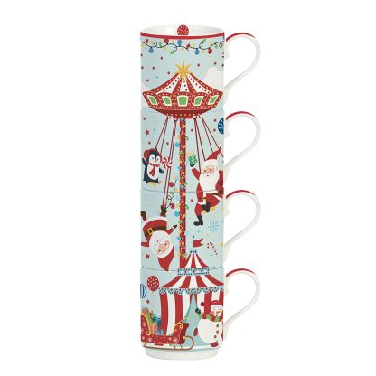 Conjunto empilhável 4 chávenas Santa's Carousel: Easylife