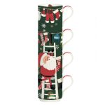 Conjunto empilhável 4 chávenas Santa's Outfit: Easylife