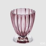 Jarra Glory em vidro com pé Rosa Velho