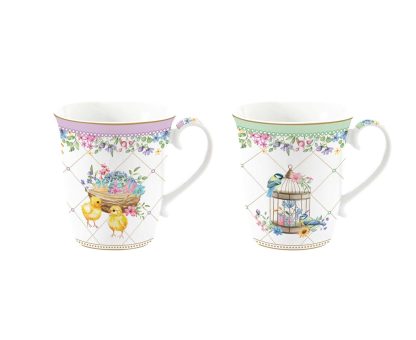 Conjunto duas Canecas 275ml Spring Bloom: Easylife