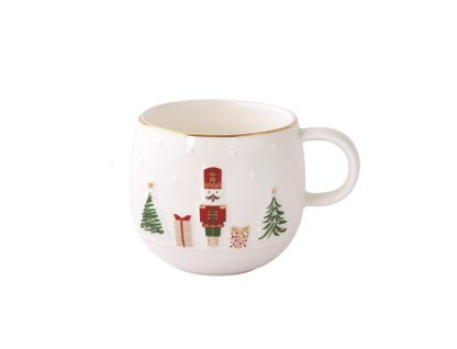 Chávena grande decorada em relevo Let it Snow - Nutcracker: Easylife