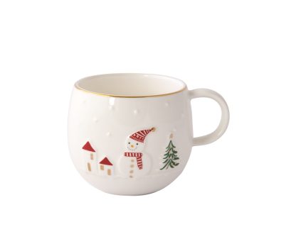 Chávena grande decorada em relevo Let it Snow - Boneco de Neve: Easylife