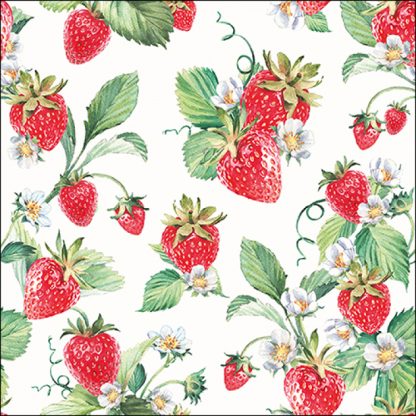 Guardanapo papel 33X33 (20 unidades): Morangos Silvestres