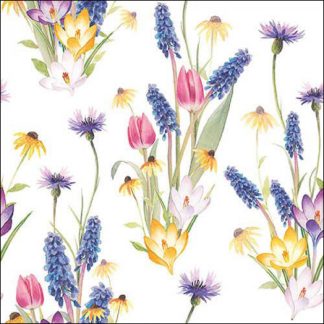 Guardanapo papel 33X33: Olá Primavera (lilazes)