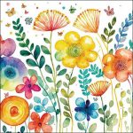 Guardanapos papel 33X33 (20 unidades): Primavera com Cores Vibrantes