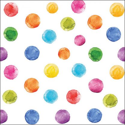 Guardanapos papel 33X33 (20 unidades): Polka Dots Coloridas