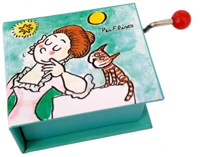 Livro realejo Fur Elise: Senhora e Gatinho