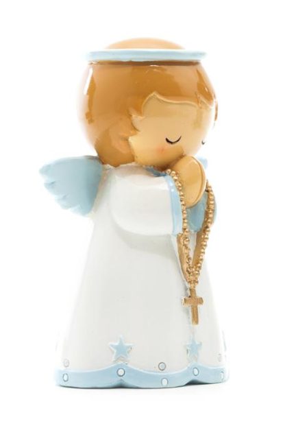 Anjo da Guarda terço 9cm: azul