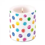 Vela média: Polka Dots Colorida
