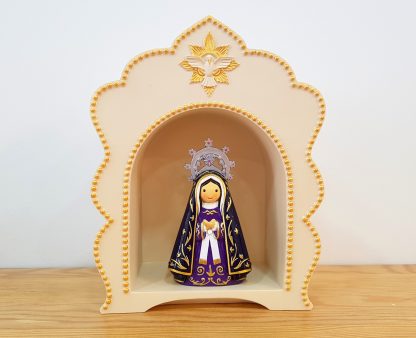 Oratório Dourado com Pombinha Espírito Santo