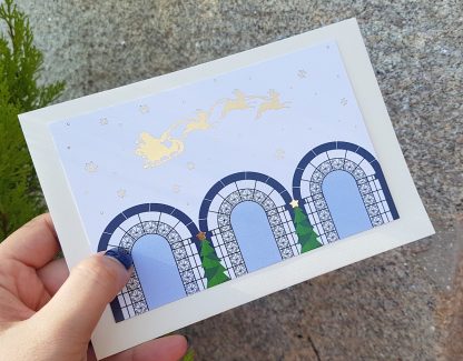 Postal Trenó de Natal (inspirado na fachada da nossa loja)