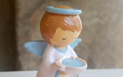 Anjo da guarda 8cm Baptismo Azul pequeno