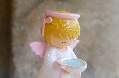 Anjo da guarda Baptismo Rosa 8cm