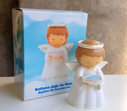 Anjo da guarda Baptismo Pérola 12cm