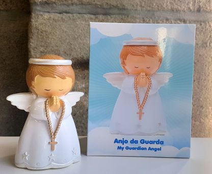Anjo da guarda Terço Pérola 12cm