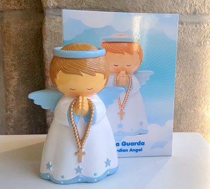 Mealheiro Anjo da guarda Azul 20cm