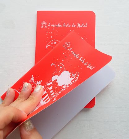 Bloco A5 Vermelho "A Minha Lista de Natal"