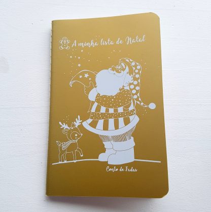 Bloco A5 Dourado "A Minha Lista de Natal"