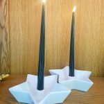 Pack 2 Velas Led Shiny Verde Escuro: 28cm X 2.2 cm