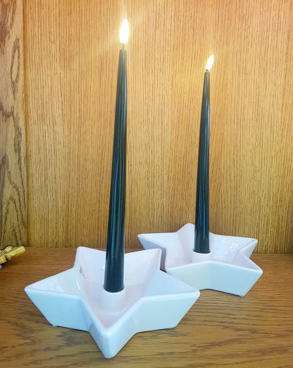 Pack 2 Velas Led Shiny Verde Escuro: 28cm X 2.2 cm