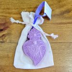 Coração grande Lavanda em Saco Linho: Lavanda