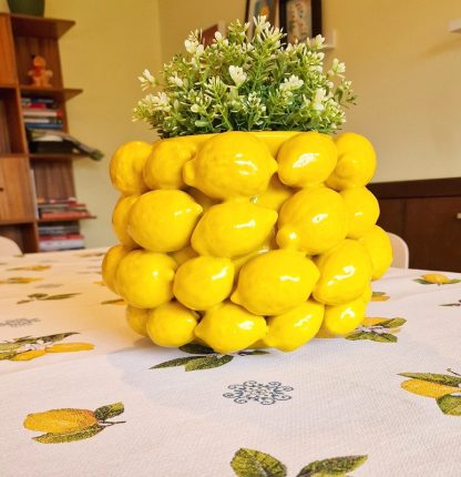 Vaso ou Taça Limoni 19cm altura X 28cm largura (limões)