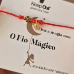 Pulseira Fio Mágico Dedal com Pendente: Laranja com Trevo