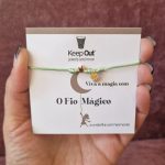 Pulseira Fio Mágico Dedal com Pendente: Verde Água com Coroa