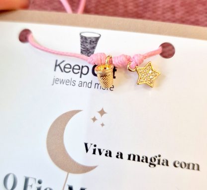 Pulseira Fio Mágico Dedal Starlight: Rosa